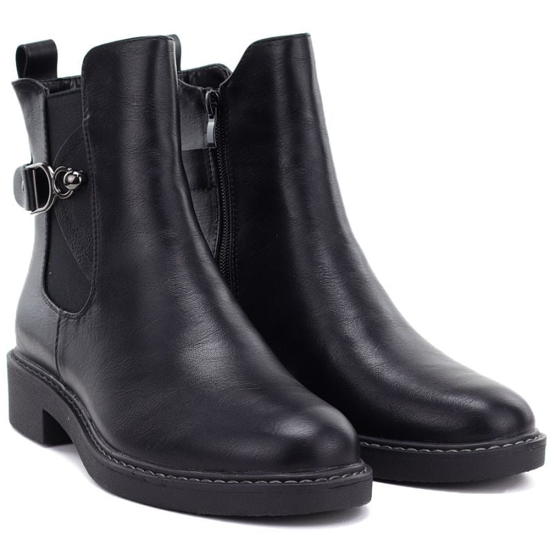 Women's ankle boots, insulated, black, M.Daszyński SA252-7