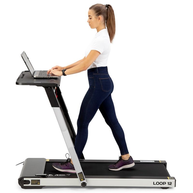 HMS LOOP12 MULTI Electric Treadmill with Desk 1-12 km/h, Gray In preparation Your Sports Performance