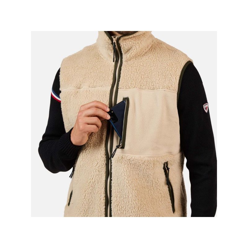 ROSSIGNOL Men's All Track Sherpa Vest Gray
