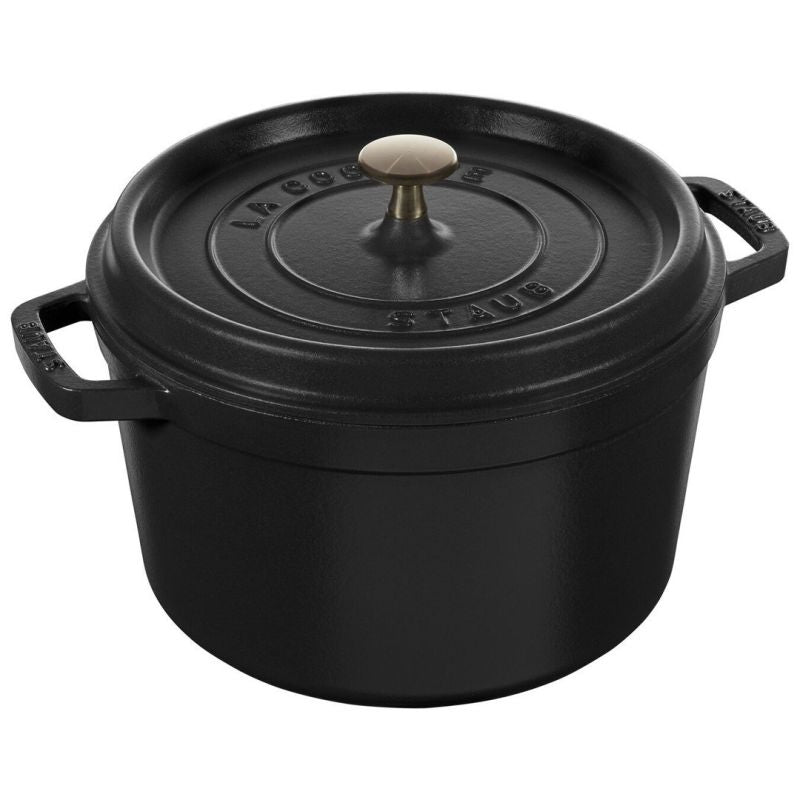 Cast iron pot, round, tall, STAUB 40502-285-0 - black, 4.8 ltr AGD - Produkty/Garnki / patelnie nieelektryczne Your Sports Performance