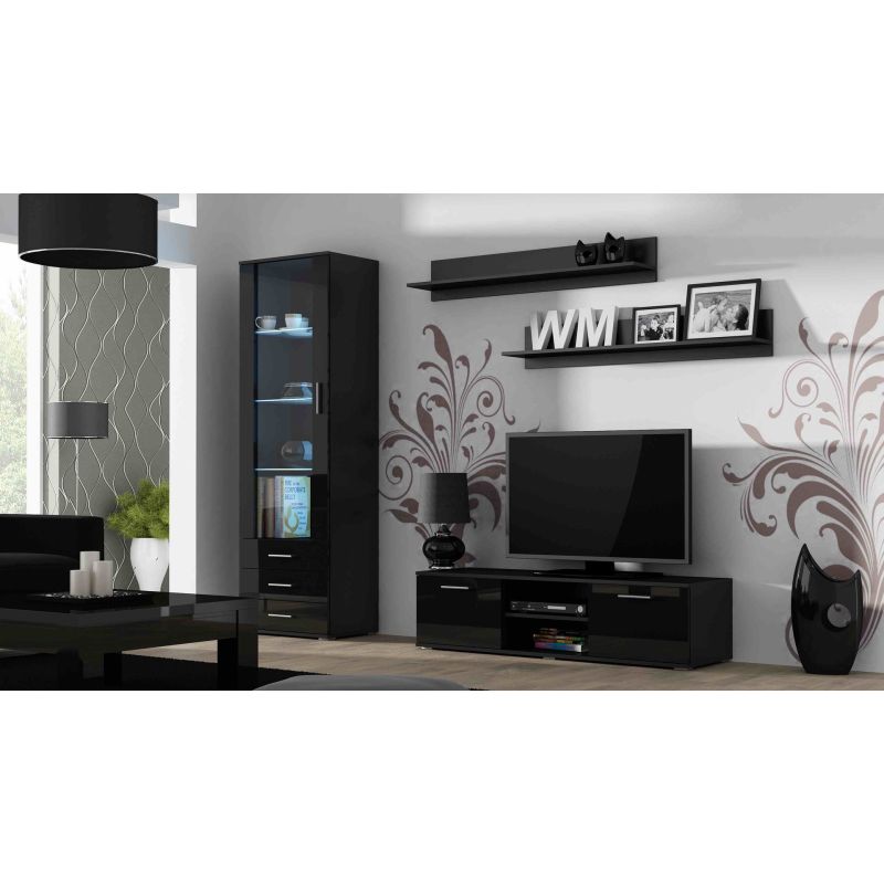 SOHO S1 display cabinet black/gloss black Bufety i witryny/Bufety i witryny na drewnianej podstawie Your Sports Performance