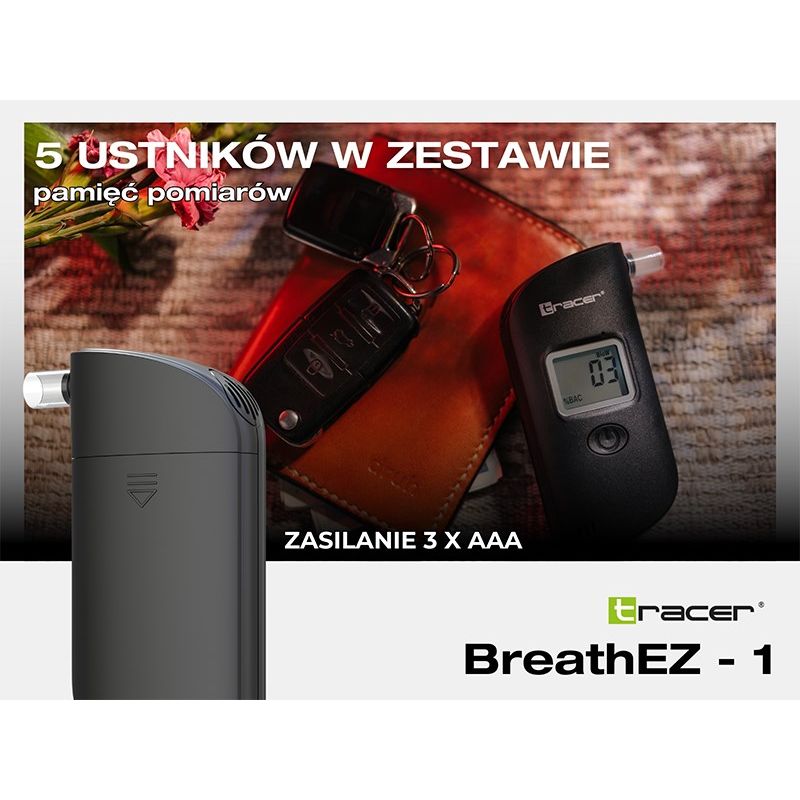 TRACER EZ-1 SEMICONDUCTOR BREATHALYZER TRAALC47556 Elektronika i akcesoria/Alkomaty Your Sports Performance
