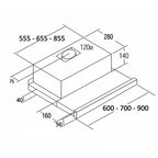 Cata TF-2003 600 GBK cooker hood AGD - Produkty/Okapy kuchenne Your Sports Performance