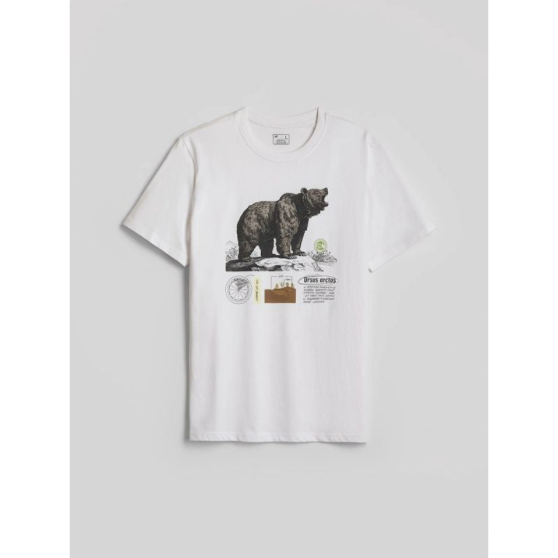 Men's regular printed T-shirt 4F 4FKAW26TTSHM4473-11S