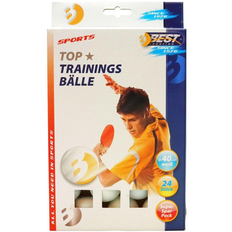 BEST SPORTING TRAINING TABLE TENNIS BALLS 24 PCS WHITE Accessories Your Sports Performance