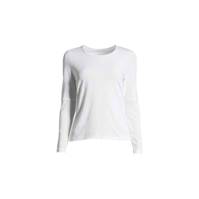 CASALL Essential Mesh Detail Long Sleeve T-shirt white Import z PMSport Your Sports Performance