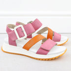 Rieker W2950-31 Women's Pink Leather High Heel Sandals Footwear Your Sports Performance