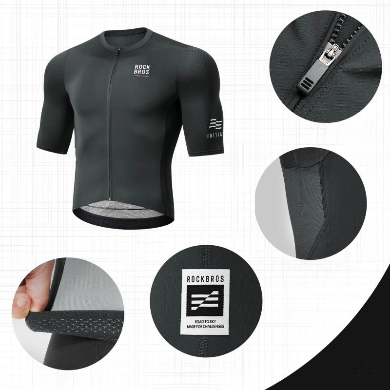 Rockbros 15220032001 ROAD TO SKY men's cycling jersey short sleeve M - black Rockbros