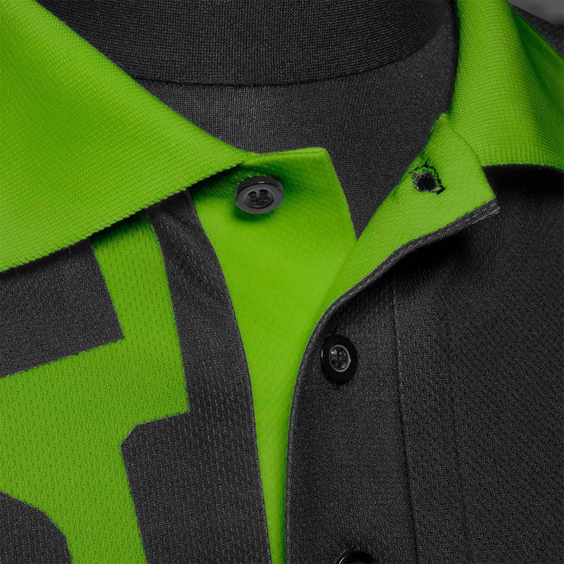Harrows Rapide Black and Green Polo Shirt In preparation Your Sports Performance