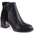 Insulated ankle boots with a decorative high heel D&amp;A S.Barski Premium Collection W OLI238 black Footwear/Outdoor/S.Barski Your Sports Performance