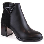 Insulated ankle boots with a decorative high heel D&amp;A S.Barski Premium Collection W OLI238 black Footwear/Outdoor/S.Barski Your Sports Performance
