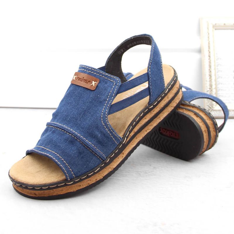 Comfortable Rieker W RKR684 jeans platform sandals Footwear/Lifestyle/Rieker Your Sports Performance