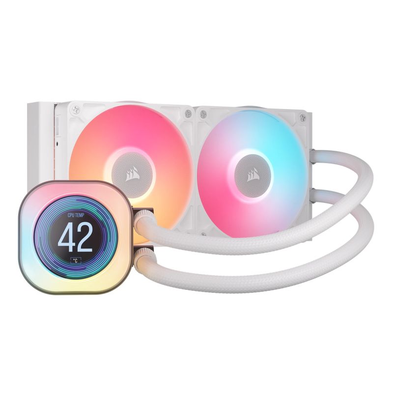 Corsair iCUE LINK TITAN 240 RX LCD Processor All-in-one Liquid Cooler 12 cm White 1 pc. Chłodzenie/Chłodzenie - zestawy chłodzenia wodnego Your Sports Performance
