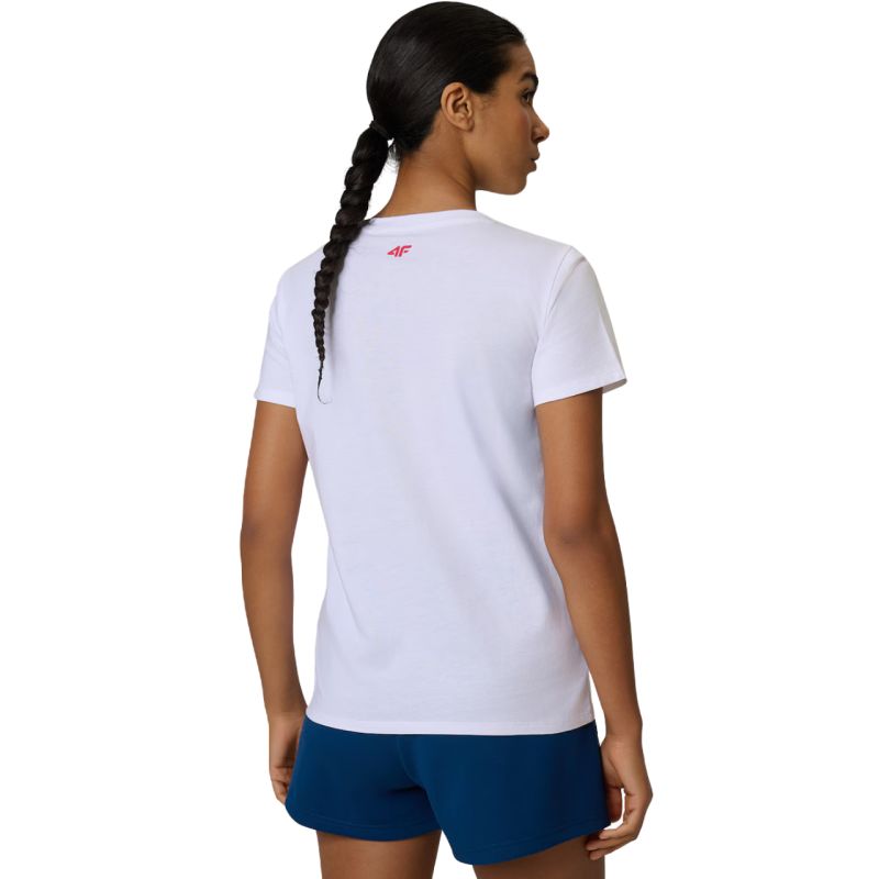 Women's T-shirt 4F F2785 white 4FWSS26TTSHF2785 10S