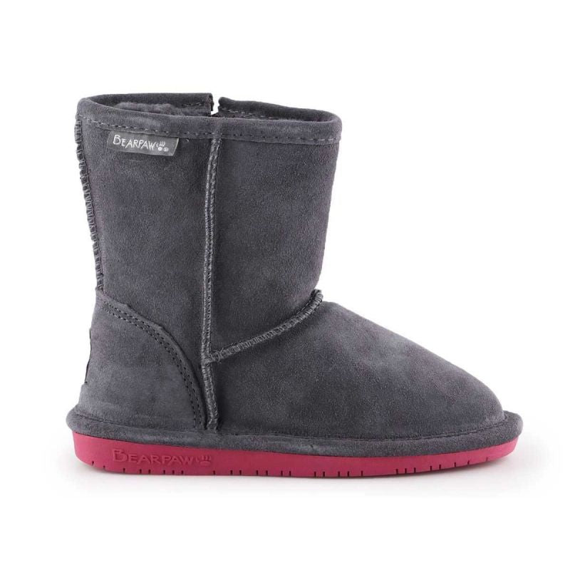 BearPaw Emma Toddler Zipper Jr 608TZ-903 Charcoal Pomberry winter shoes Footwear/Outdoor/UGG Your Sports Performance