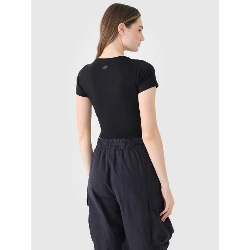 Women's crop top plain T-shirt 4F 4FRSS25TTSHF2695-20S *Kategoria tymczasowa Your Sports Performance