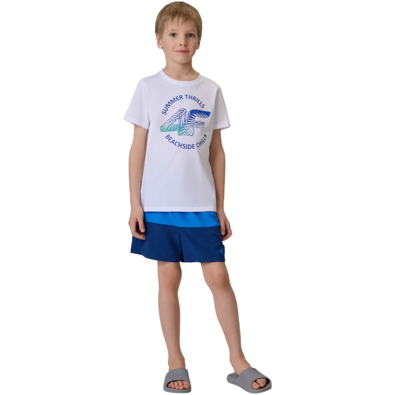Boy's T-shirt 4F M3284 white 4FJWSS26TTSHM3284 10S