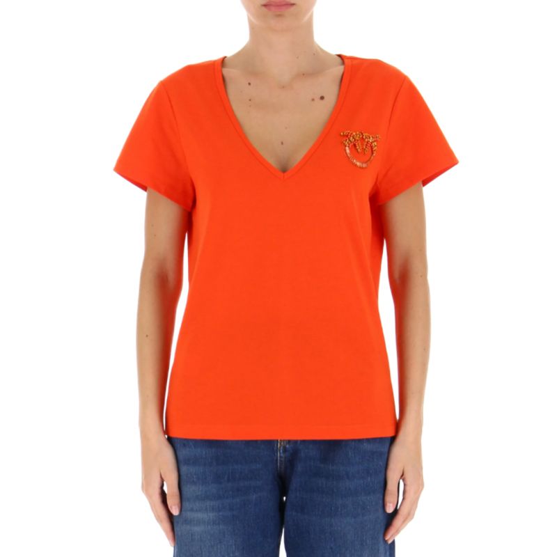 Pinko Love Birds T-shirt W 100372A0MA Clothing/Lifestyle/T-shirts/Patagonia Your Sports Performance