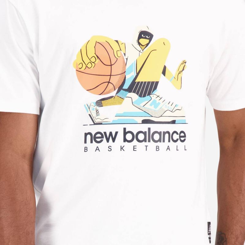 New Balance Hoops Cotton Jersey Short Wt M MT31589WT Clothing/Lifestyle/T-shirts/New Balance New Balance