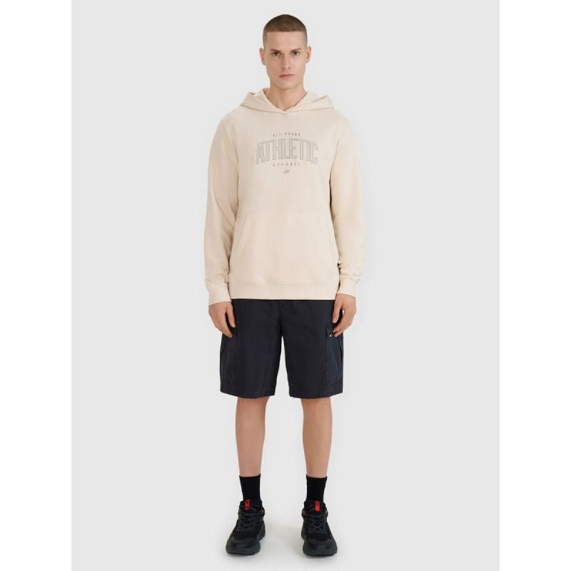 Men's sweatshirt with hood, open, 4F 4FRSS25TSWSM2201-12S 4f