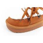 D.Franklin women's winter snow boots, fashionable fur lining, brown ankle boots D.Franklin