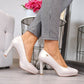 Pumps on a platform pearl beige W Sergio Leone Footwear/Lifestyle/Sergio Leone Your Sports Performance
