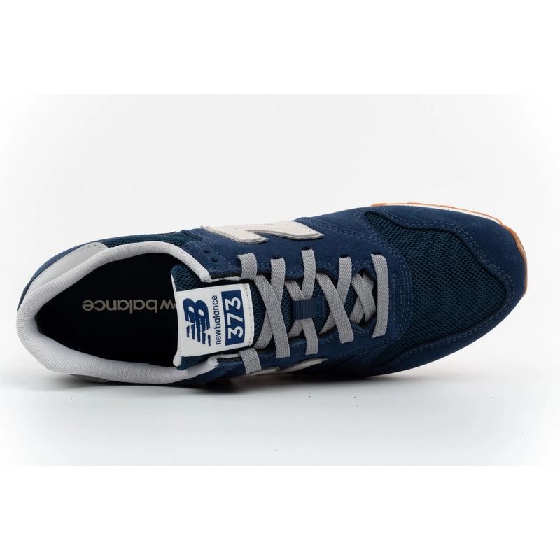 New Balance 373 men’s sports shoes, navy leather sneakers
