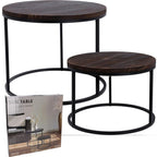 2-IN-1 COFFEE TABLE SET, WOODEN TABLETOP 50/57CM Home and Garden/Equipment Your Sports Performance