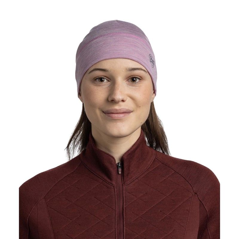 BUFF MERINO LIGHTWEIGHT BEANIE SOLID PANSY hat Odzież militarna/Nakrycia głowy Your Sports Performance