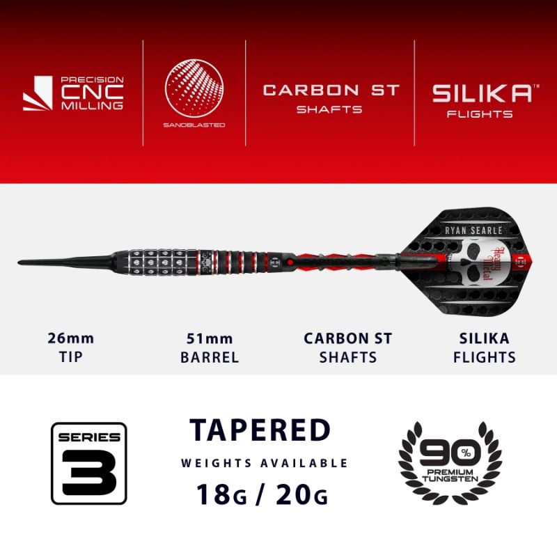 Harrows RYAN SEARLE SERIES 3 Darts 90% Softip In preparation Your Sports Performance