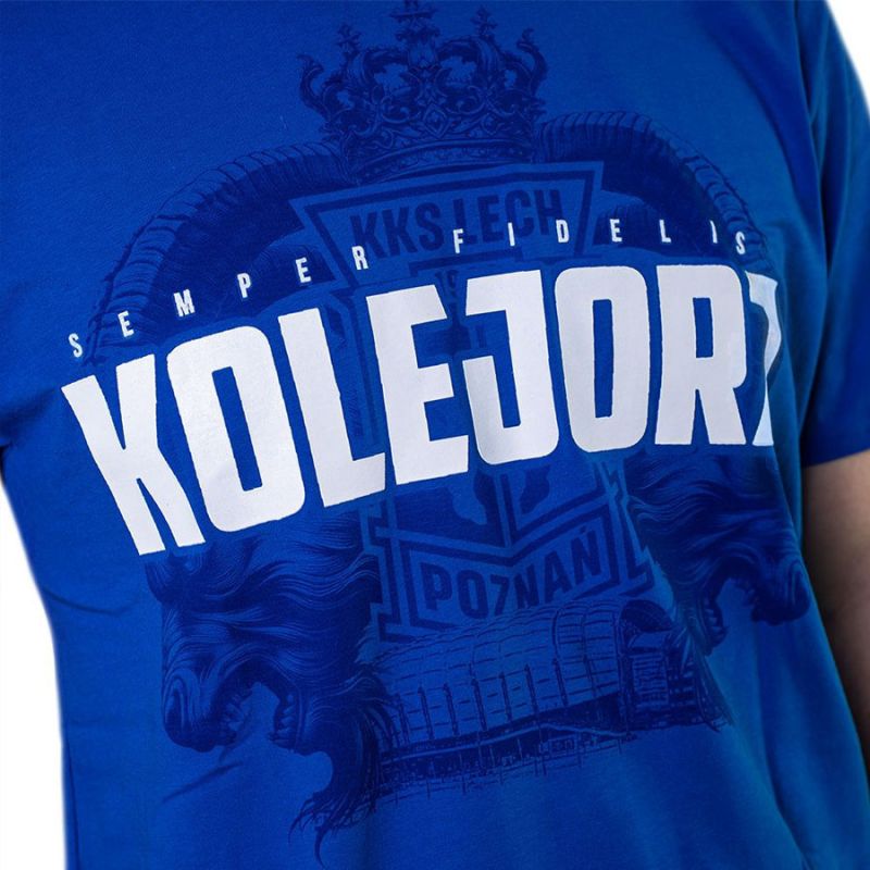 Kolejorz Semper Fidelis T-shirt Blue L KKS Lech