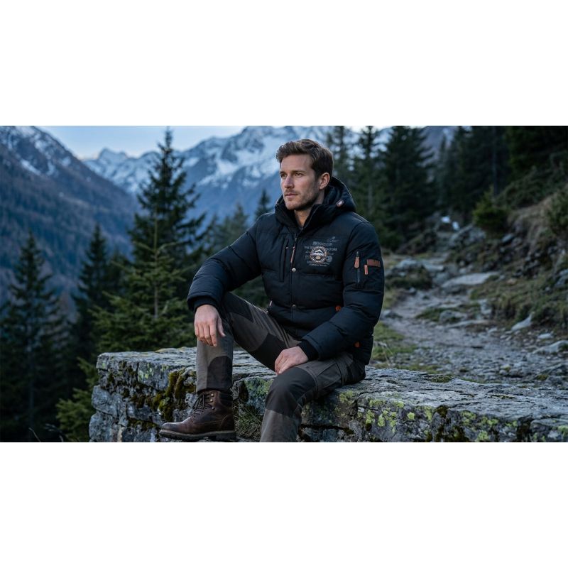 Men’s parka Geographical Norway VERVEINE BLACK DB MEN 005 (WU5933H/GN-BLACK)