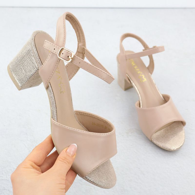 Women's beige high heel sandals Vinceza 20275 Footwear Your Sports Performance