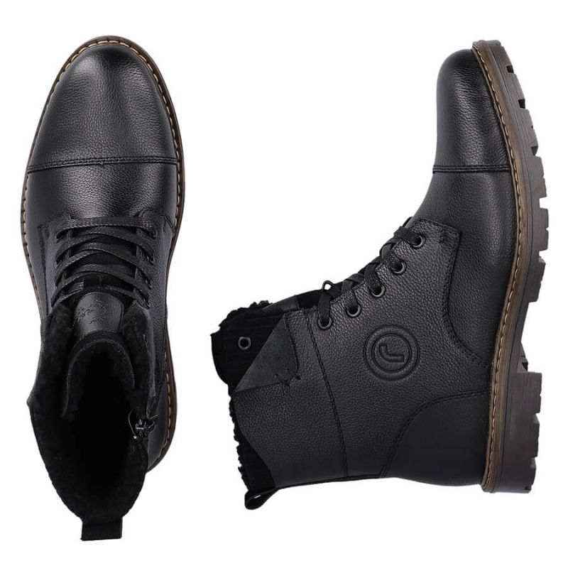 Leather boots insulated with wool Rieker M RKR296A black Footwear/Outdoor/Rieker Your Sports Performance