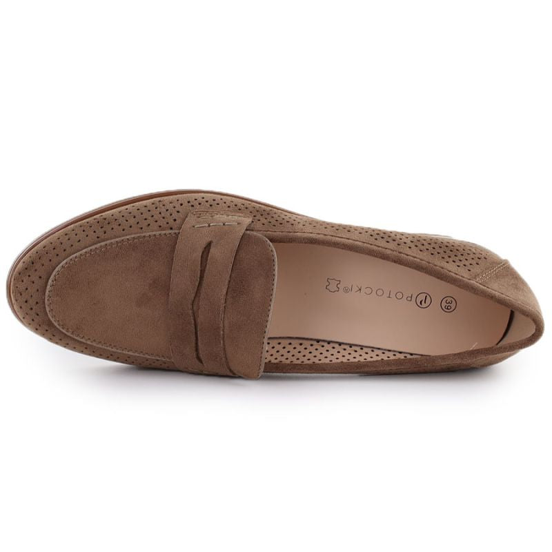 Suede openwork loafers brown Potocki SZ12585 To be categorized Your Sports Performance
