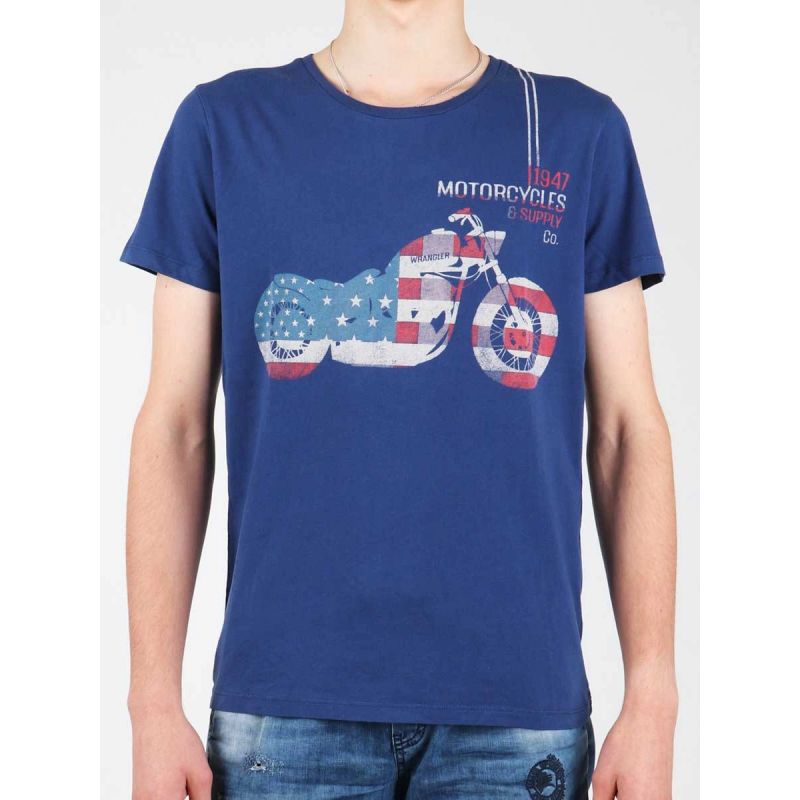 Wrangler S/S Biker Flag Tee W7A53FK 1F In preparation Your Sports Performance