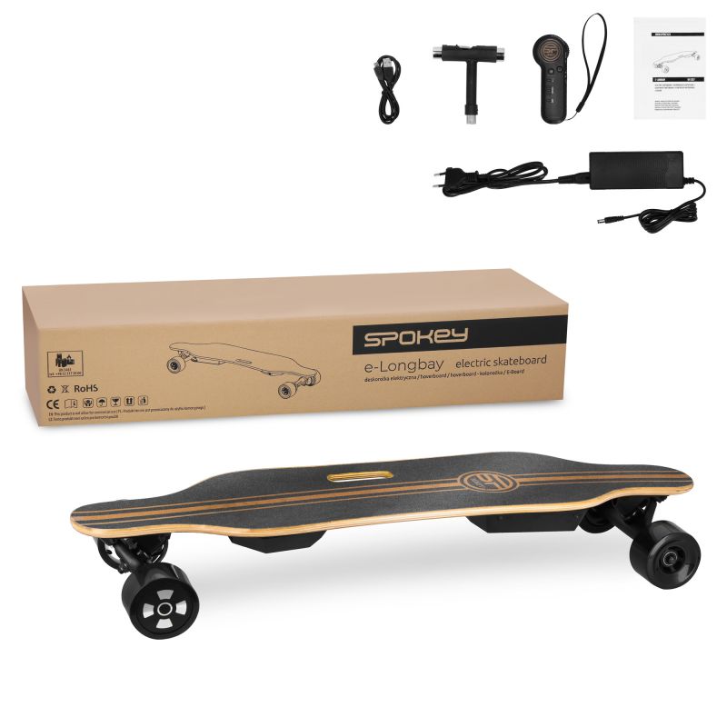Spokey E-Longbay 941207 Hybrid Electric Skateboard Accessories/Skating Your Sports Performance