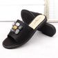 Flip-flops with rhinestones S.Barski W OLI262A, black Footwear/Lifestyle/S.Barski Your Sports Performance