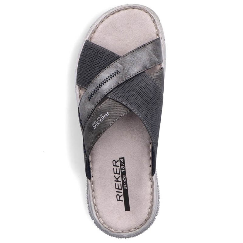 Comfortable Rieker M RKR581 gray flip-flops Footwear/Lifestyle/Rieker Your Sports Performance