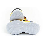 Leomil children's sports shoes Pokemon sneakers lightweight with velcro LED black yellow Leomil