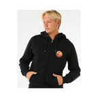 RIP CURL Wettie Passage Icon Zip Thru sweatshirt black