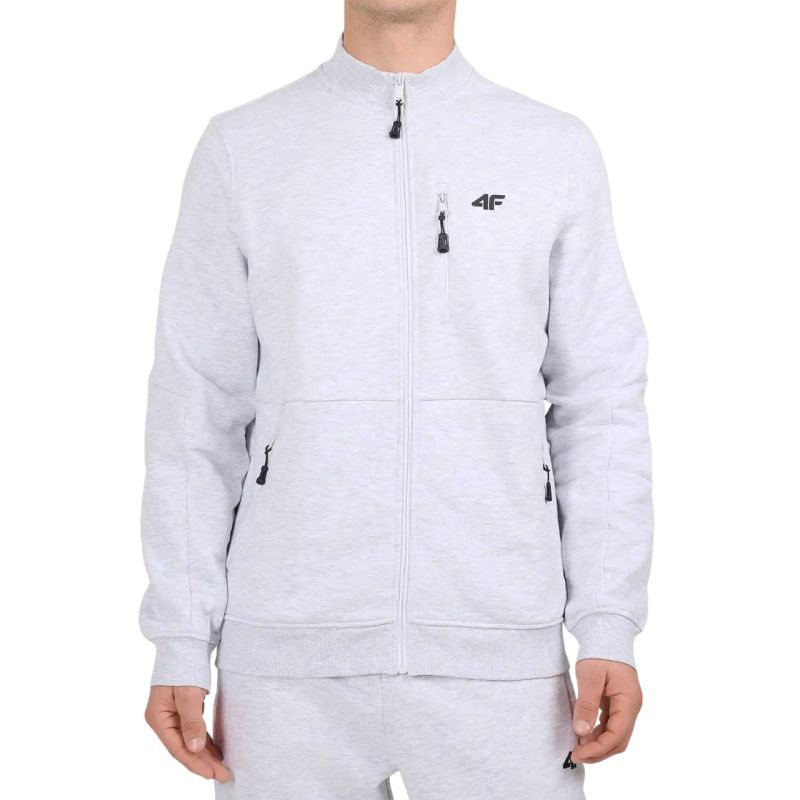 Men's sweatshirt 4F M2547 cool light gray melange 4FWMM00TSWSM2547 27M