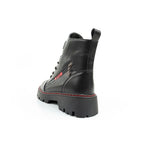 Lee Cooper boots, women's boots, leather boots, black, red, warm Lee Cooper