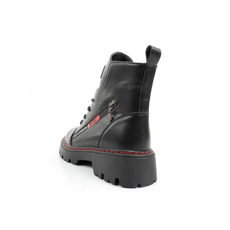 Lee Cooper boots, women's boots, leather boots, black, red, warm Lee Cooper