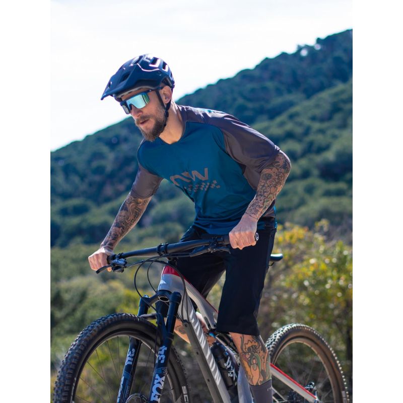 NORTHWAVE Edge Jersey Short Sleeve Cycling Jersey - Blue/Black