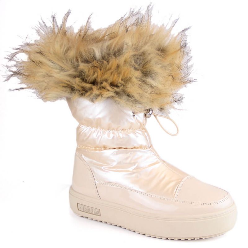 Big Star W INT1924B platform snow boots with fur, beige Footwear/Outdoor/Big Star Your Sports Performance