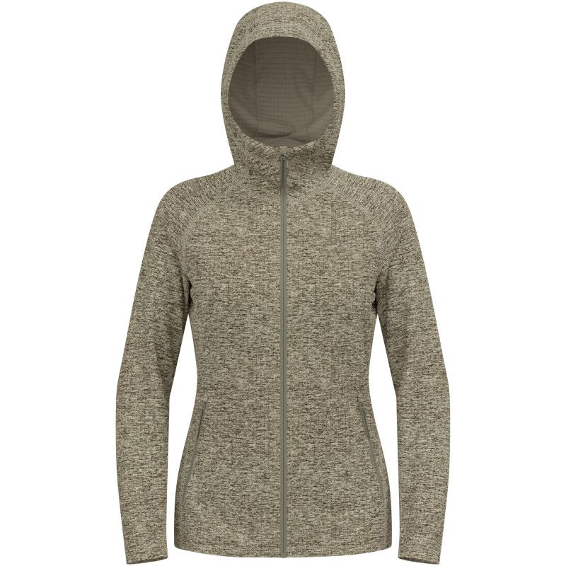 Women's ODLO TENCIA Mid Layer Hoody Full Zip, Beige