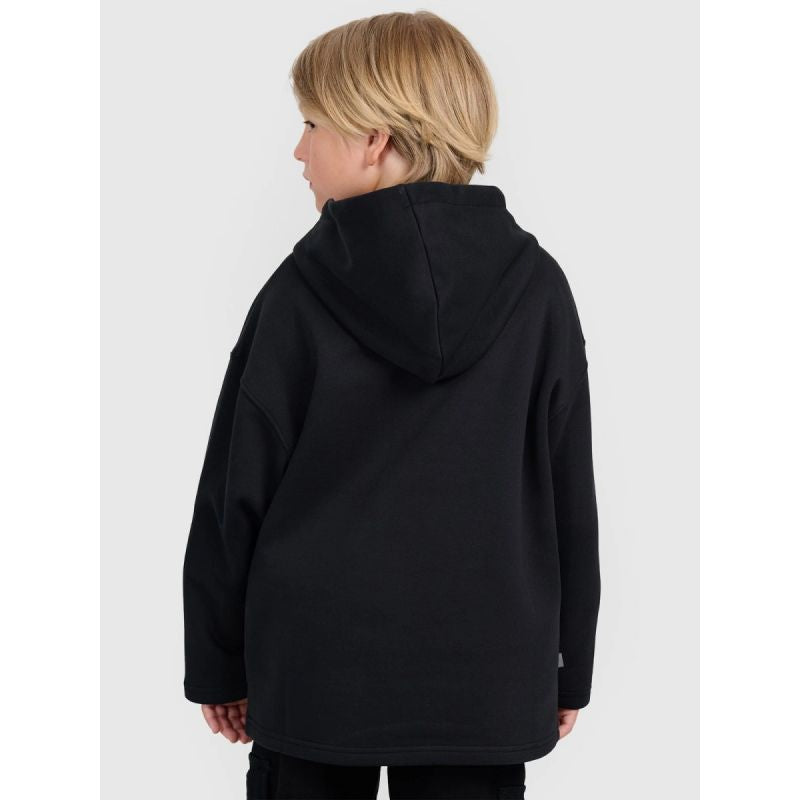 Boy's sweatshirt with hood, open, 4F 4FJRAW25TSWSM2345-20S *Kategoria tymczasowa Your Sports Performance
