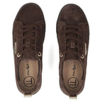 Women's leather platform sneakers, brown, Filippo DP3533