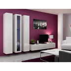 VIGO glass display cabinet '180' 180/40/30 white/white glazed Bufety i witryny/Bufety i witryny na drewnianej podstawie Your Sports Performance